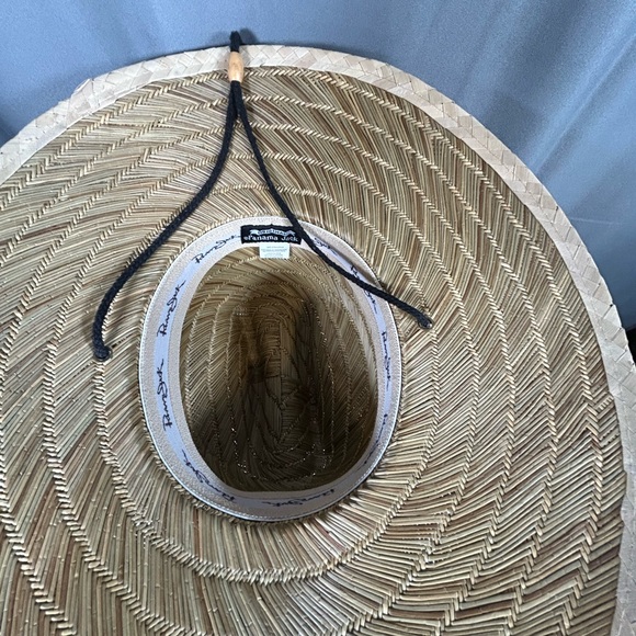 Panama Jack Men's Coastal Lifeguard Straw Hat with Black Cord - Picture 3 of 3
